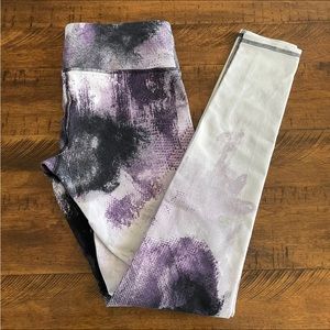 ALO tie dye print purple leggings